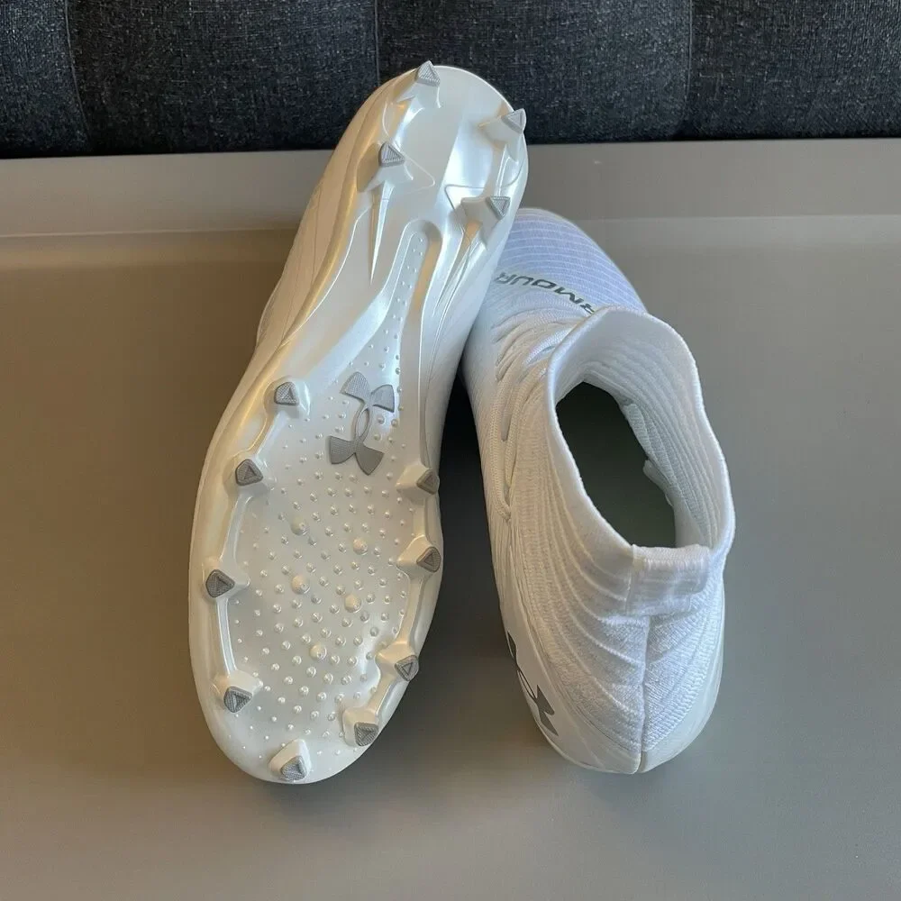 Under Armour Men's UA Highlight 2 MC Knit Football Cleats 3027304-100 WHITE 11.5